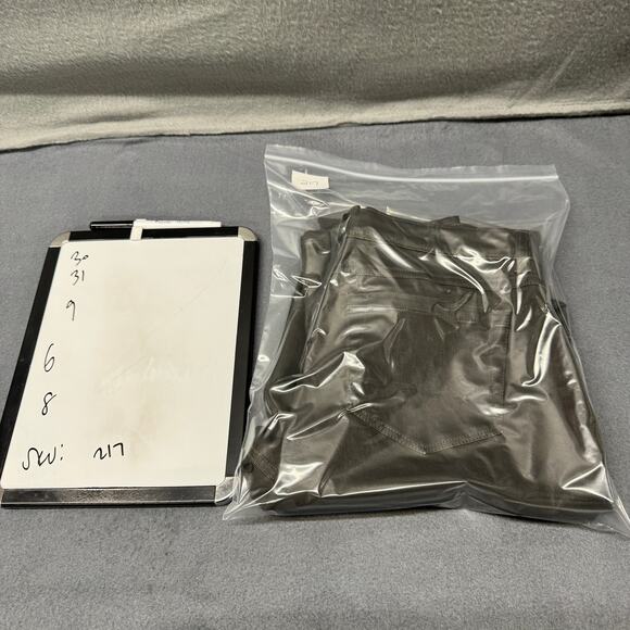 Ecru Jeans Womens 8 (30x31 ACTUAL) Gray Morrison Leather-Look Denim - Picture 8 of 8